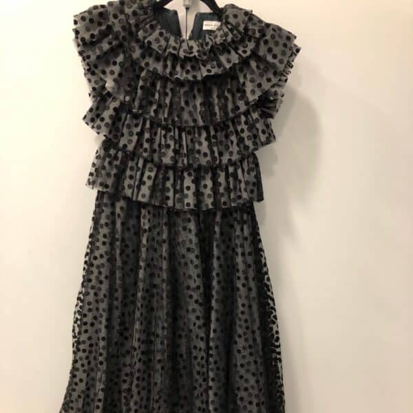 Sonia Rykiel black tulle kid gown for sale