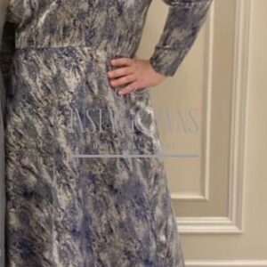 Custom Blue/Silver Gown for sale