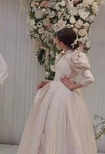 Brand New Custom Light Pink Taffeta Gown, Size 0 – Perfect for Sister of the Bride or Groom for sale