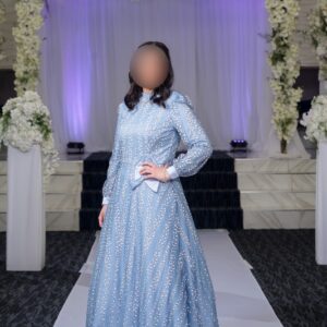 Beautiful Light Blue Sister/Mother of the bride Exquisite Gown for sale