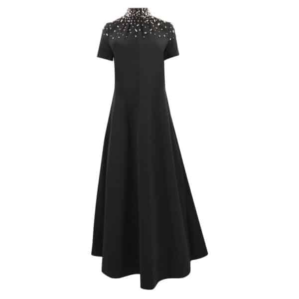 Staud Black Jeweled Gown for sale