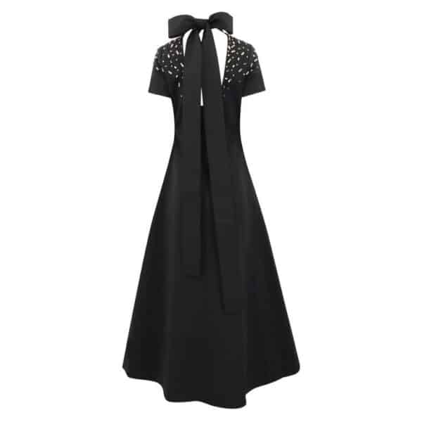 Staud Black Jeweled Gown for sale