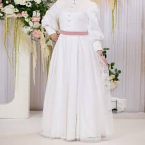 Elegant Custom made White Lace Dress for Sale