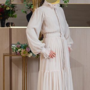 Stunning Light ivory taffeta gown for sale