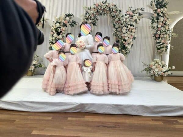 Stunning princess soft pink tulle gowns for sale