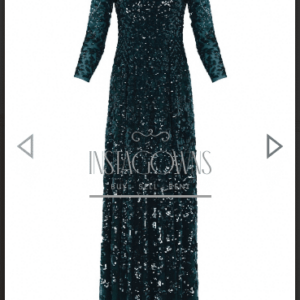 Emerald green Needle & Thread Aurelia for rent