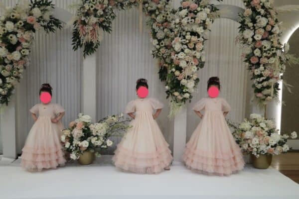 Stunning princess soft pink tulle gowns for sale