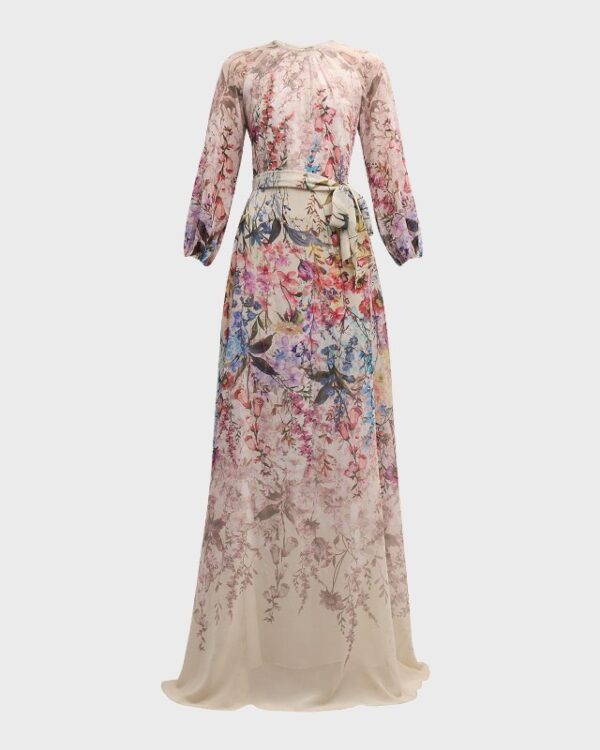 Stunning Cream Floral Gown for Sale