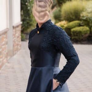 Beautiful Custom Monique Lhuillier Navy Gown for sale or rent