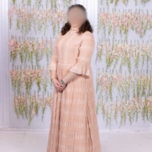 Beautiful Custom made Pink Chiffon Gown for Sale