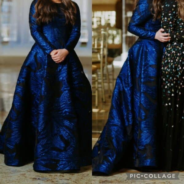 beautiful custom made blue gown for sale