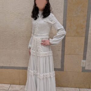 Miri Couture White Gown with Silver Lining – For Sale