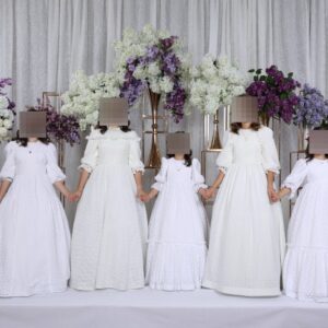 Beautiful 5 custom made white dresses for sale.