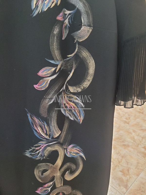 Elegant hand painted McFadden sleeve dress for sale