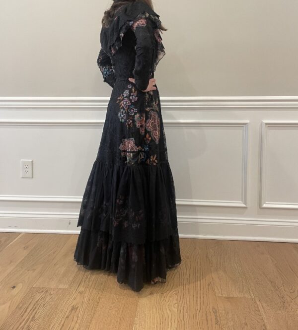 Stunning Lace Black Floral Gown for Sale