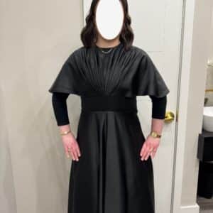 Stunning Black Silk Gown – Perfect for Sister of the Bride-For rent