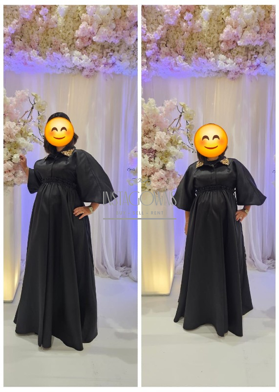 Beautiful Custom Black Maternity Gown for Rent
