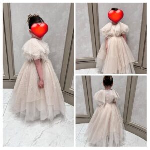 Adorable Light Pink Tunza Tulle Girls Gown for sale