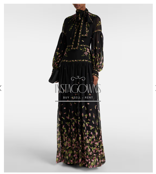 Designer Erdem Black Floral Gown for sale