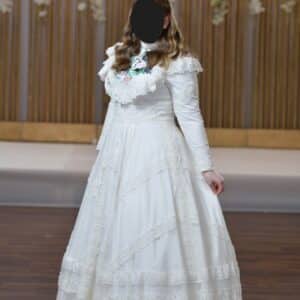 Silhouette Ivory Gown with beading for sister for rent