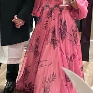 Stunning MIRI Couture Deep Pink Gown for Sale