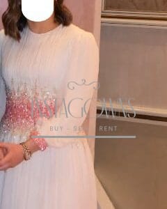 Beautiful designer Rami Al Ali Mother of Groom/Bride offwhite dress for sale.
