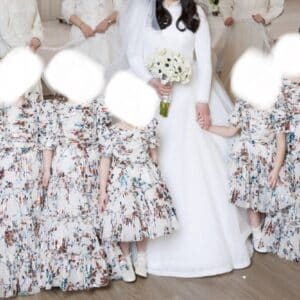 Magnificent VivaBambolina ivory with colors children’s gowns for sale