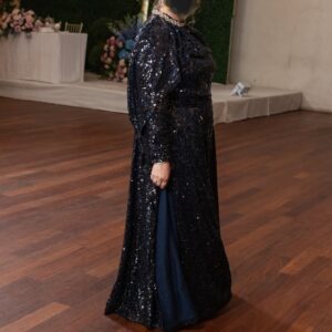 Magnificent Designer Erdem navy blue sequins gown for sale