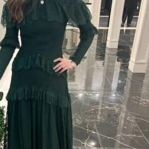 Gorgeous Raquel Green Gown for sale