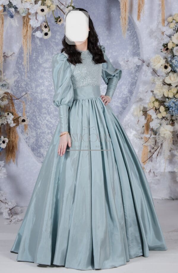 Blue-Colored Premium Flare Gown
