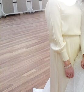 Designer ivory sister of the bride gown for sale