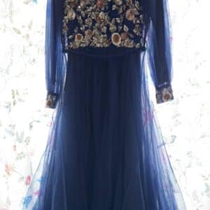 Elegant navy gown for sale