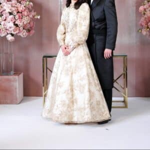 Beautiful Mother of the Bride Champagne/Ivory gown for SALE