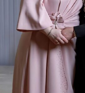 Magnificent custom made mother of the bride/groom pink gown for sale.