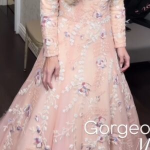 Custom Miri Couture one of a kind Pink gown for sale