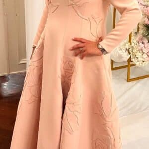 Isabel Sanchez Elegant peachy/pink gown for sale