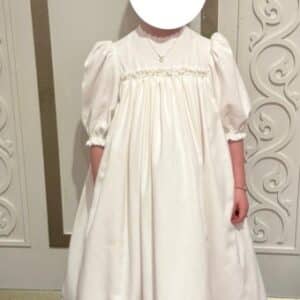 Linen Look Little Girl Gown for Sale