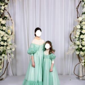 Gorgeous, Fraidy Harfenes, mint green, tulle girls gowns for sale