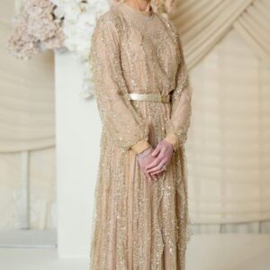 Elie Saab sequined tulle designer gown for sale
