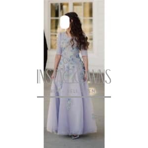 Beautiful lavender gown by La Femme for sale