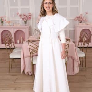 Beautiful White Silk Tafetta Gown for Sale