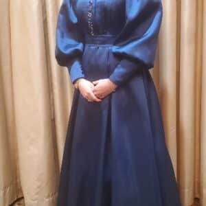 Stunning midnight blue gown for sale.