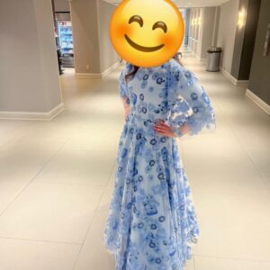 Gorgeous sister of the bride blue exquisite gown for sale or rent