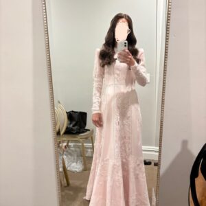 Gorgeous customized blush pink Miri’s gown for sale