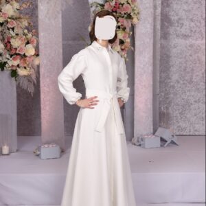 White gorgeous sophisticated sister of bride gown for sale