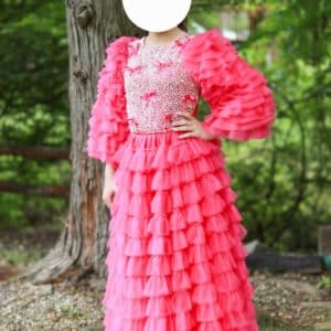 Gorgeous Viva Bambolina 12/14 hot pink gown for sale