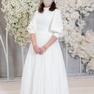 mohair winter white gown for sale