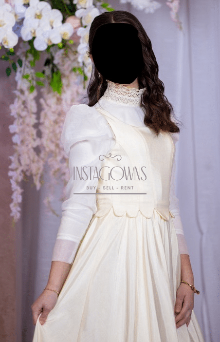 Beautiful custom teen gown for sale! Jumper style with attached shirt. Amazing fit and classy detailed style.