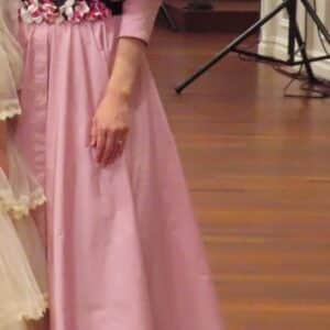 Exquisite designer pink gown, beautiful cut, for sale