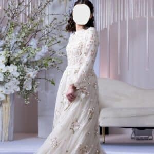 Designer Embroidered tulle Sister of Bride Evening Dress for sale or rent